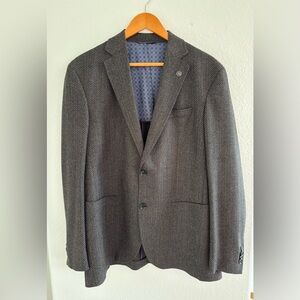 Ted Baker Men’s Classic Brown Herringbone Blazer Sz 42R